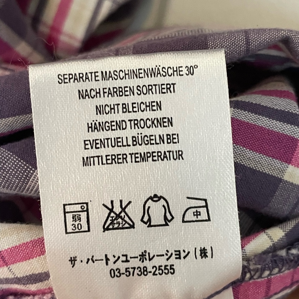 Burton Plaid Shirt with Pink and Purple Accents - Picture 4 of 11